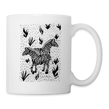 Zebras - Tasse - Weiß - Rechts