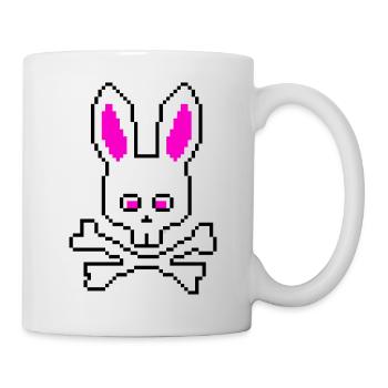 Crâne Lapin Rose - Mug blanc - blanc - Droite