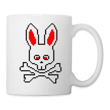 Crâne Lapin Rouge - Mug blanc - blanc - Droite