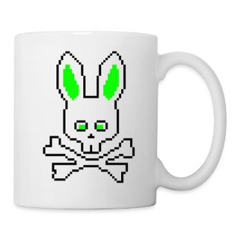Crâne Lapin Vert - Mug blanc - blanc - Droite
