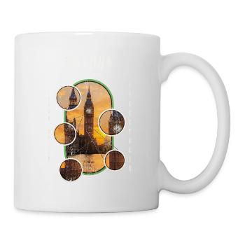 London England UK City Skyline Streetwear - Mug - white - Right