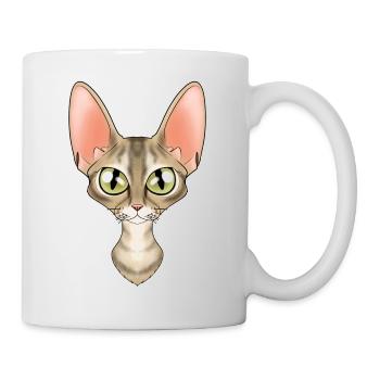Cat Lover I Cat Face I Devon Rex Cat - Mug blanc - blanc - Droite