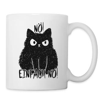 Nö Einfach Nö grimmige Katze Lustig Ironisch - Tasse - Weiß - Rechts