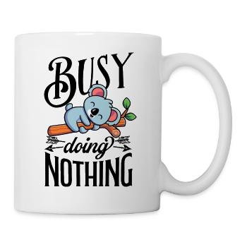 Koala busy doing nothing - Tasse - Weiß - Rechts