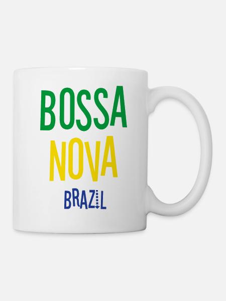Bossa Nova Brasil Jazz Music Vintage Typography - Mug - white