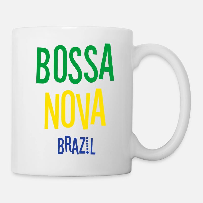 Bossa Nova Brasil Jazz Music Vintage Typography - Mug - white