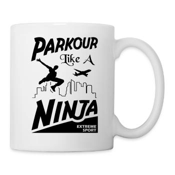 Parkour like a Ninja - Mug - white - Right