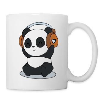 Panda Beats – Musikalischer Kuschelprofi - Tasse - Weiß - Rechts