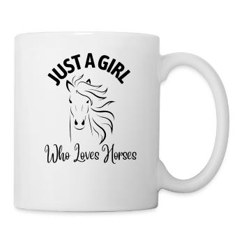 Juste une fille qui aime les chevaux! - Mug blanc - blanc - Droite