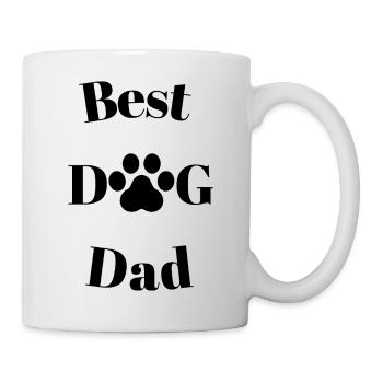 Logo du meilleur papa de chien noir | Pour le papa chien - Mug blanc - blanc - Droite