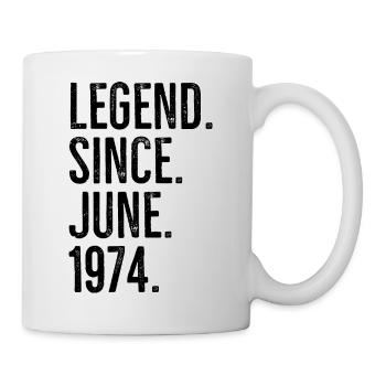 Légende depuis juin 1974 - Mug blanc - blanc - Droite