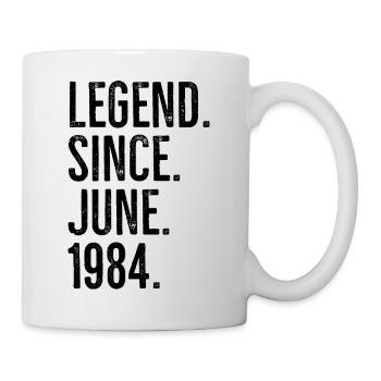 Légende depuis juin 1984 - Mug blanc - blanc - Droite