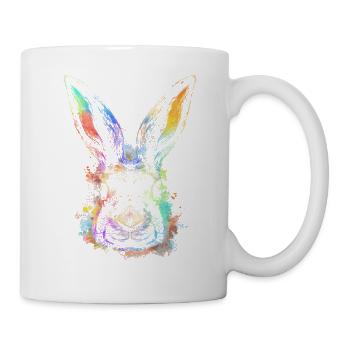 Colorful Rabbit Rabbit Face Rammler Rabbit Rabbit Breeding - Mug - white - Right