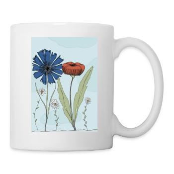 Poppy & Cornflower - Tasse - Weiß - Rechts