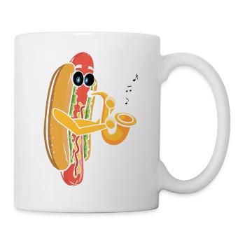 Saxophonist Saxophone Wurst Music Musician - Mug - white - Right