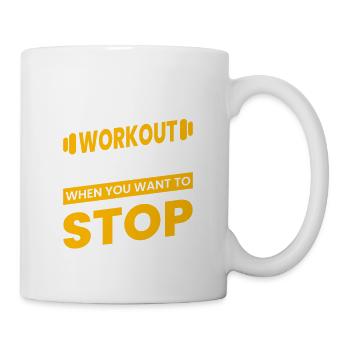 the real workout starts when you want to stop - Mug - white - Right