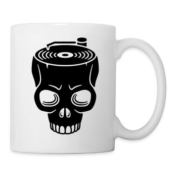Skull Record Player - Mug - white - Right