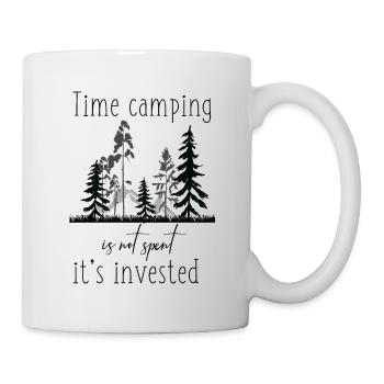 INVEST TIME CAMPING NATURE INVESTS MOTIVE - Mug - white - Right