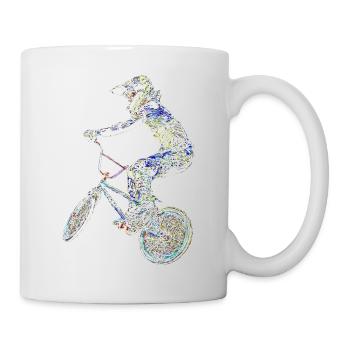 BMX Race Racing Mountainbike Motocross - Tasse - Weiß - Rechts