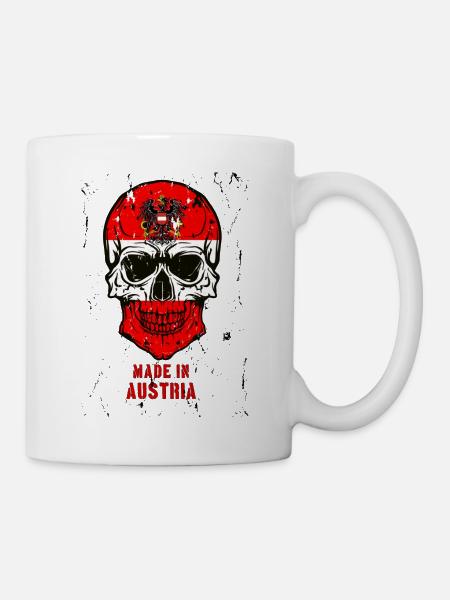 Made in Austria Hell coole-shirts ch/at - Mug blanc - blanc