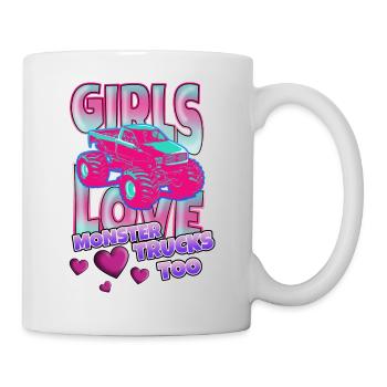 Monster Truck Reifen Mädchen Frauen I Geschenkidee - Tasse - Weiß - Rechts