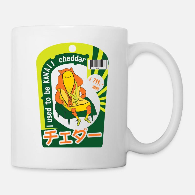 J’avais l’habitude d’être cheddar kawaii. - Mug blanc - blanc