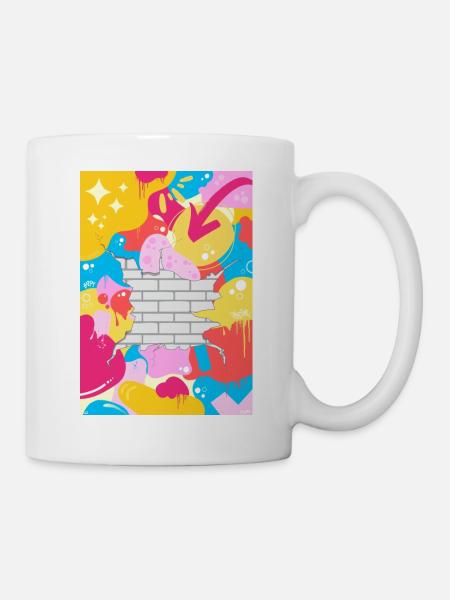 Street Art Mur vivant - Mug blanc - blanc