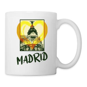 Madrid Spain City Skyline Heart Love Home - Mug - white - Right