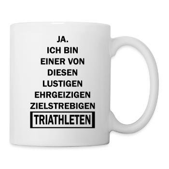 Triathlon Swim Bike Run Marathon - Tasse - Weiß - Rechts