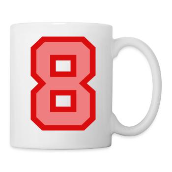 Cool Retro Retrostyle Jersey Number Back Number - Mug - white - Right
