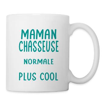 J'ai une maman chasseuse plus cool - Mug blanc - blanc - Droite