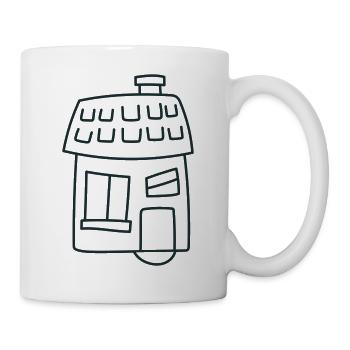 Cozy cute irregular house - Mug - white - Right