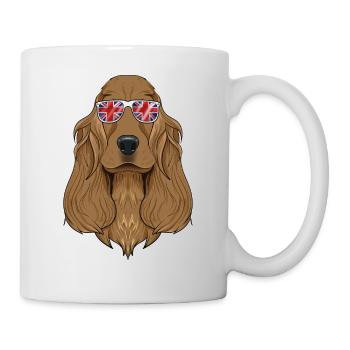 Cocker Spaniel UK Lunettes de soleil I Deutsch Flag I - Mug blanc - blanc - Droite
