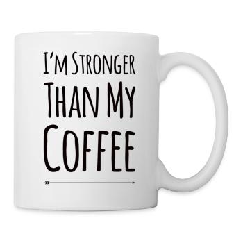 Je suis plus fort que mon café - Mug blanc - blanc - Droite