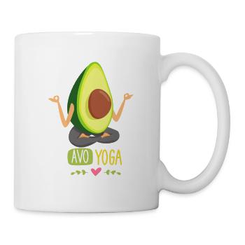 Avo Yoga-Vegan-Fitness-Funny - Mug - white - Right