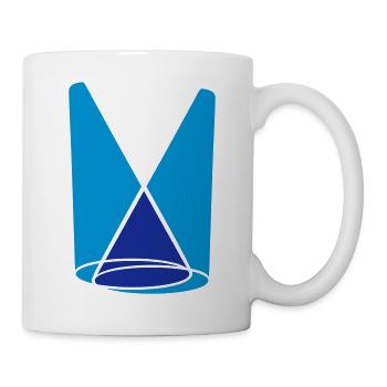 2 Scheinwerfer Lichtkegel Bühne - Tasse - Weiß - Rechts