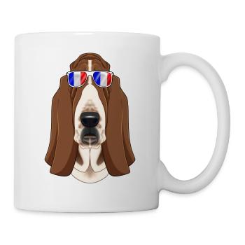 Basset Hound France Sunglasses I French Flag - Tasse - Weiß - Rechts