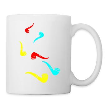 Pfeife rauchen - Tasse - Weiß - Rechts