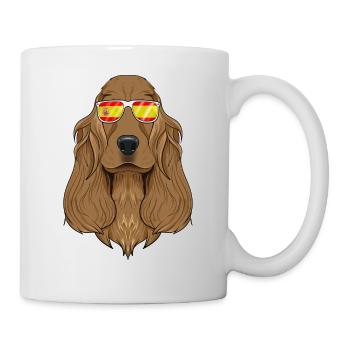 Cocker Spaniel I Spain Sunglasses I Spanish Flag - Tasse - Weiß - Rechts