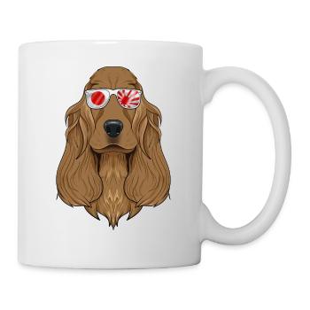 Cocker Spaniel Japan Sunglasses I Japanese Flag - Tasse - Weiß - Rechts