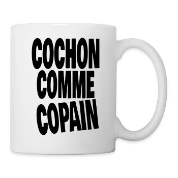cochon comme copain - Mug blanc - blanc - Droite