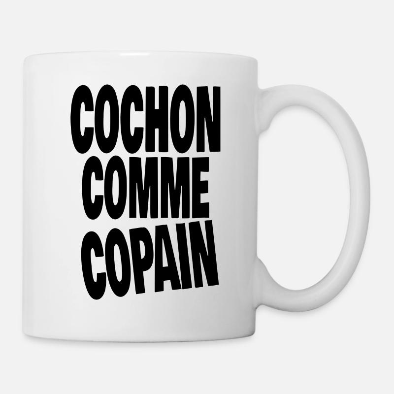 cochon comme copain - Mug blanc - blanc