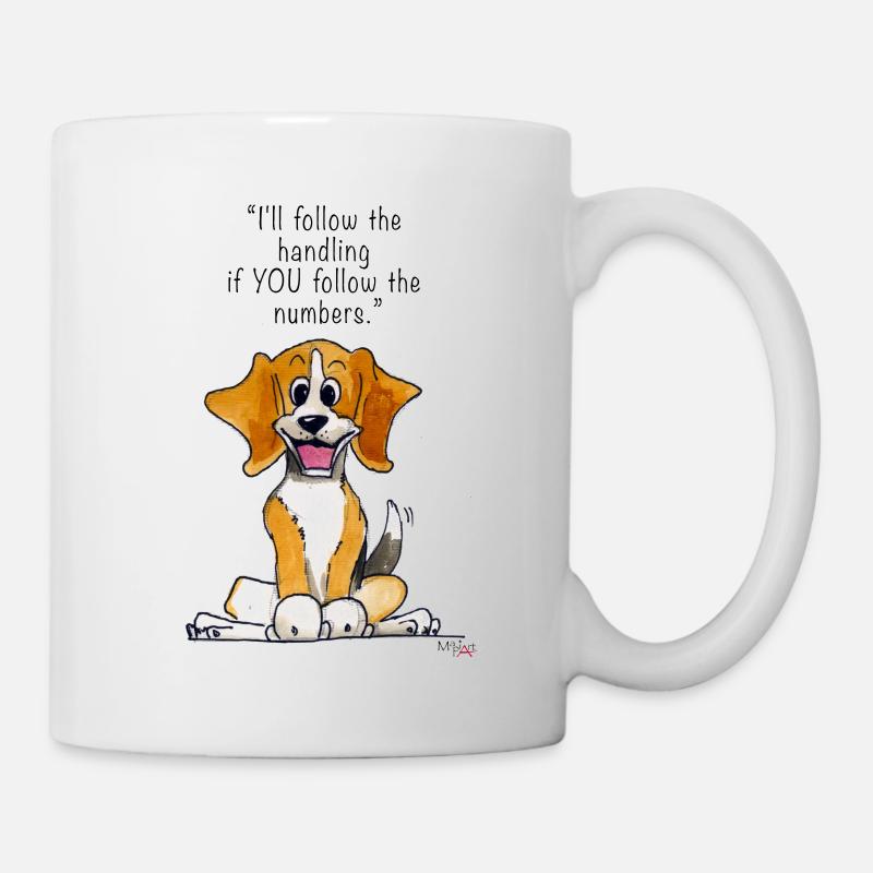 Beagle Agilität - Tasse - Weiß