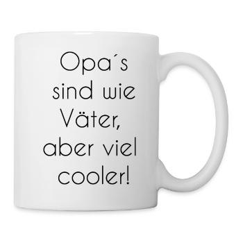 Opa Vater Großvater cool Spruch lustige Sprüche - Tasse - Weiß - Rechts