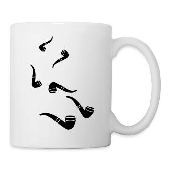 Pfeife rauchen - Tasse - Weiß - Rechts