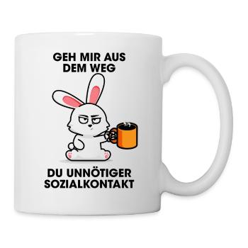 Bad Morning Rabbit - Tasse - Weiß - Rechts