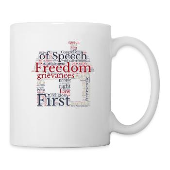 Freedom Of Speech - Wordcloud - Mug - white - Right
