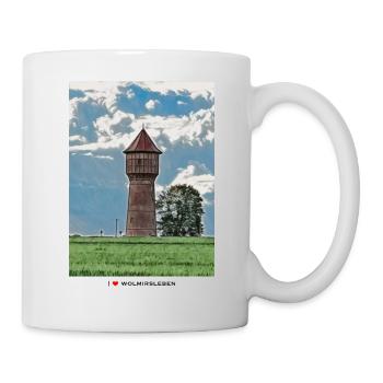 Wasserturm heller Stoff - Tasse - Weiß - Rechts