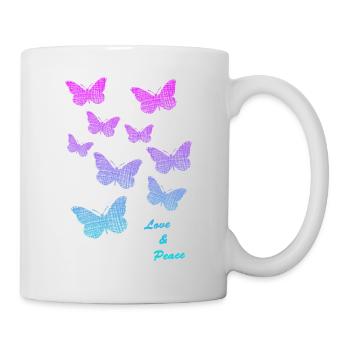 Love Peace - Tasse - Weiß - Rechts