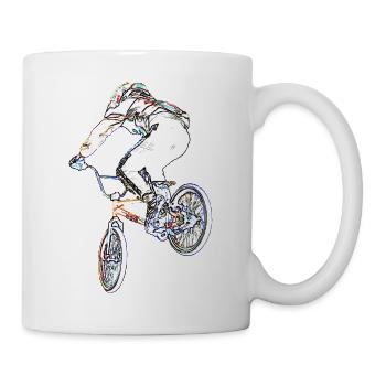 bmx race racing vtt motocross - Mug blanc - blanc - Droite